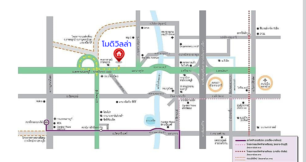 ทาวน์เฮ้าส์มือสองปทุมธานี โครงการ โมดิวิลล่า ราชพฤกษ์-ติวานนท์ เนื้อที่ 26.70 ตร.ว. พื้นที่ใช้สอย 124 ตร.ม. ฟังก์ชัน 4 ห้องนอน 3 ห้องน้ำ 2 ที่จอดรถ ทำเลเดินทางสะดวก เชื่อมต่อถนนสะพานนนทบุรี-บางบัวทอง, ถนนราชพฤกษ์, ถนนศรีสมาน ใกล้ห้างสรรพสินค้าโรบินสันไลฟ์สไตล์ ศรีสมาน, โรบินสันไลฟ์สไตล์ ราชพฤกษ์ และจุดขึ้นทางด่วน "ศรีสมาน"